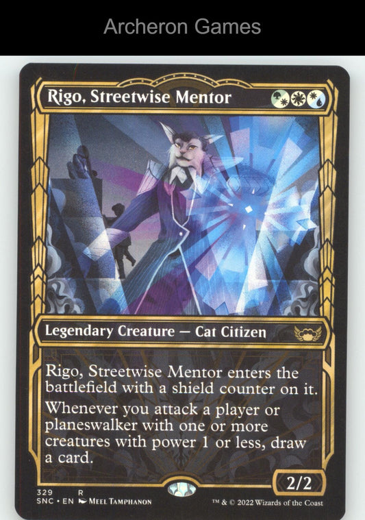 Rigo, Streetwise Mentor (Showcase) 329 R MTG Card Streets of New Capenna