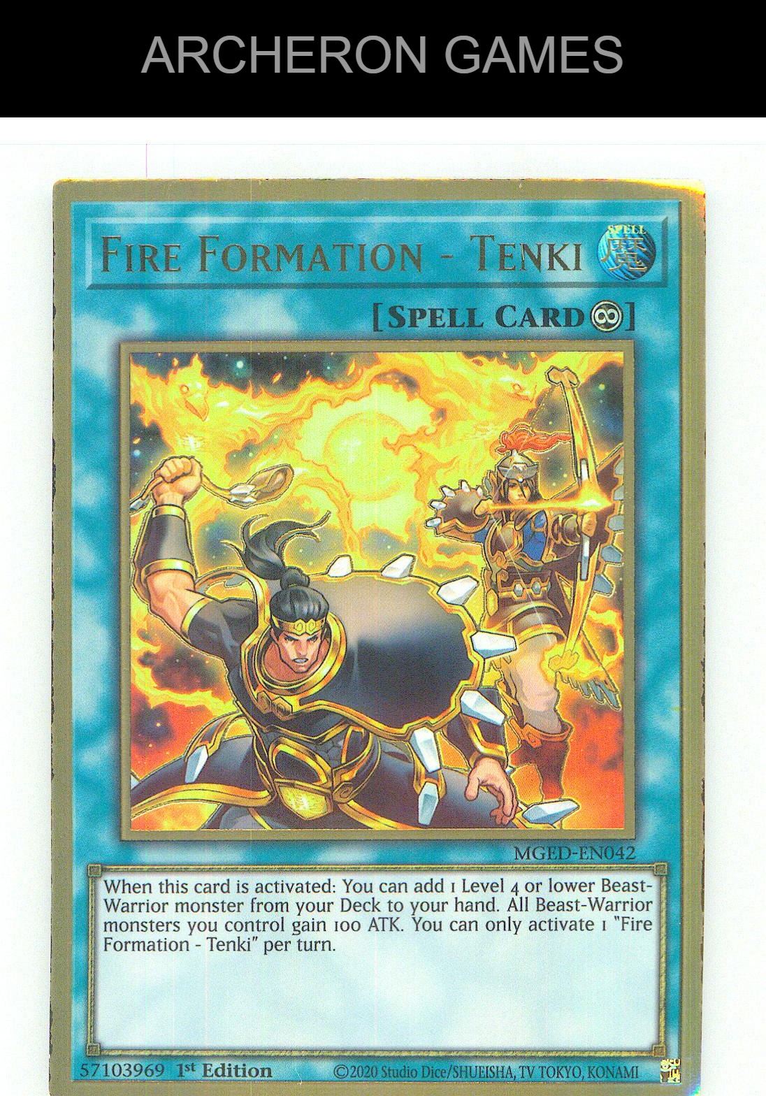 Fire Formation - Tenki Premium Gold Rare YUGIOH Card 1st Edition