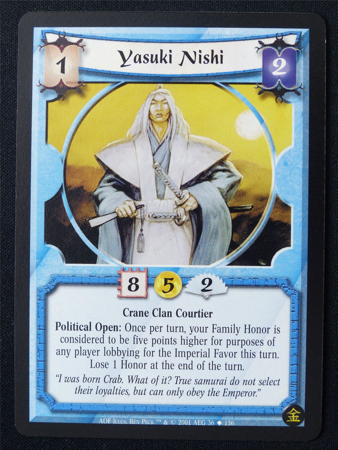 Yasuki Nishi - AOF - Legend of the Five Rings L5R Card #10B