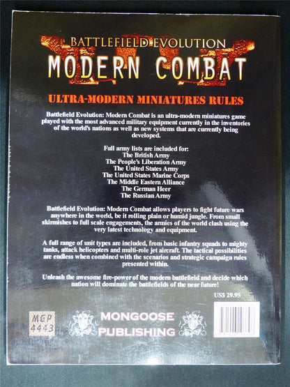 Battlefield Evolution: Modern Combat Miniatures - Mongoose Publishing Rulebook Softback #2V4