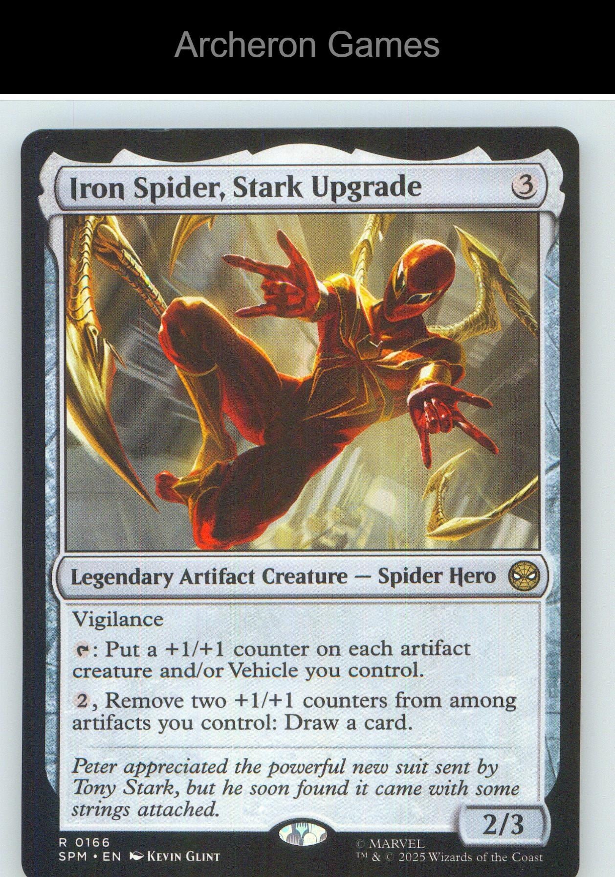 Iron Spider, Stark Upgrade SPM 166 R MTG Card NM/EX+