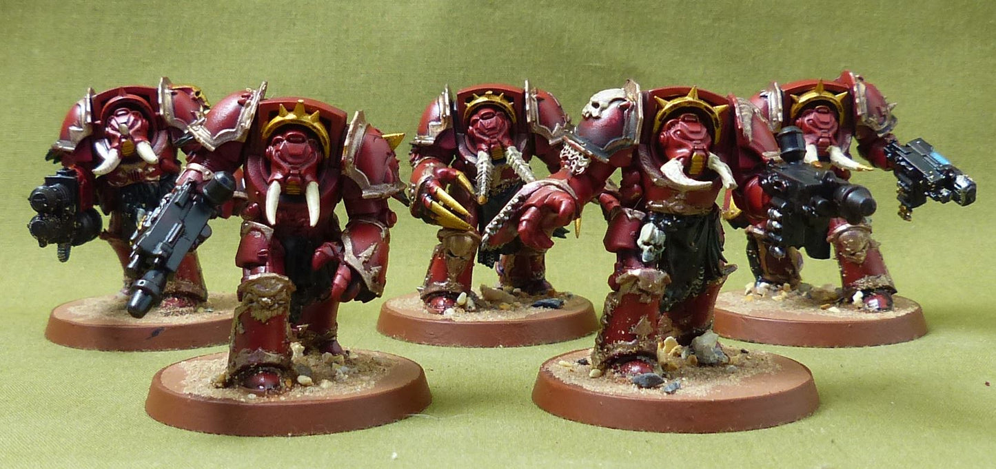 Khorne Terminator Squad painted - Chaos Space Marines - Warhammer 40K #4HJ