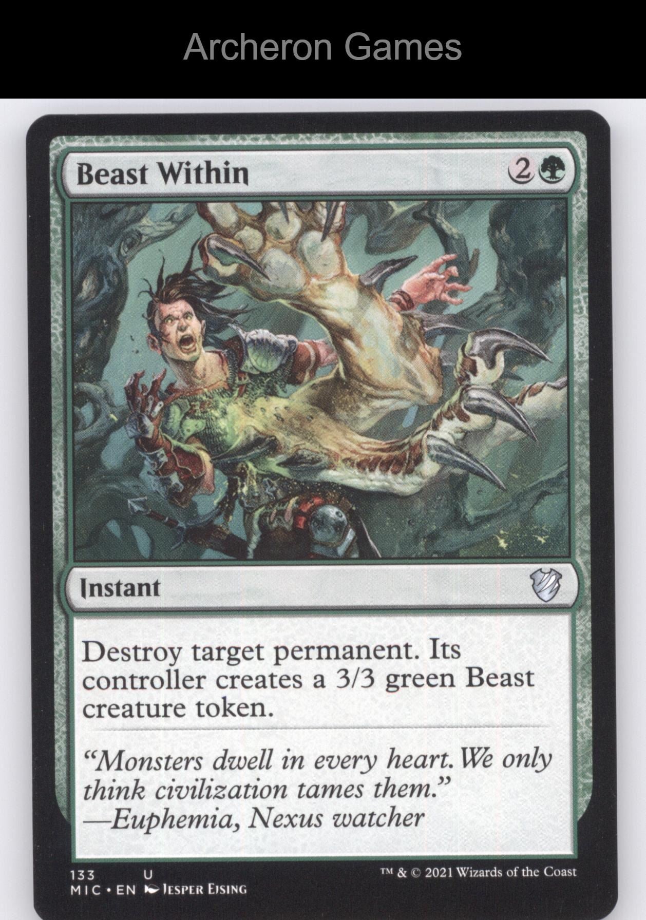 Beast Within 133 UC MTG Card Commander: Innistrad: Midnight Hunt