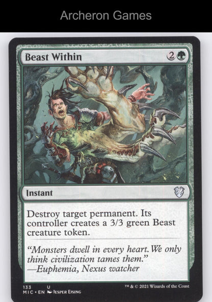 Beast Within 133 UC MTG Card Commander: Innistrad: Midnight Hunt