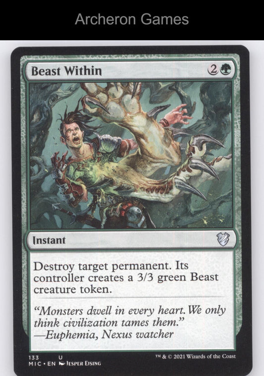 Beast Within 133 UC MTG Card Commander: Innistrad: Midnight Hunt