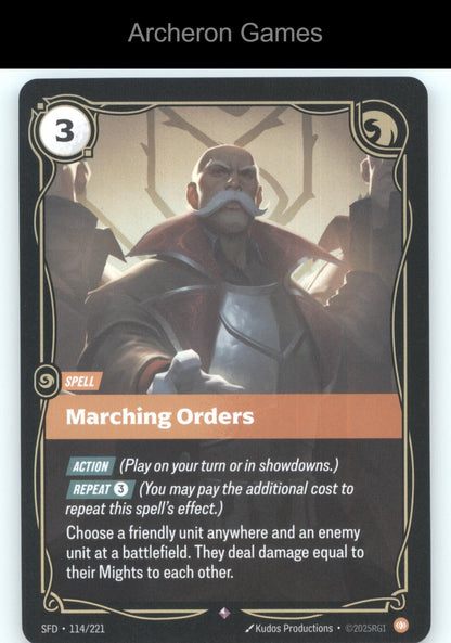 Marching Orders SFD 114/221 R  Card Spiritforged