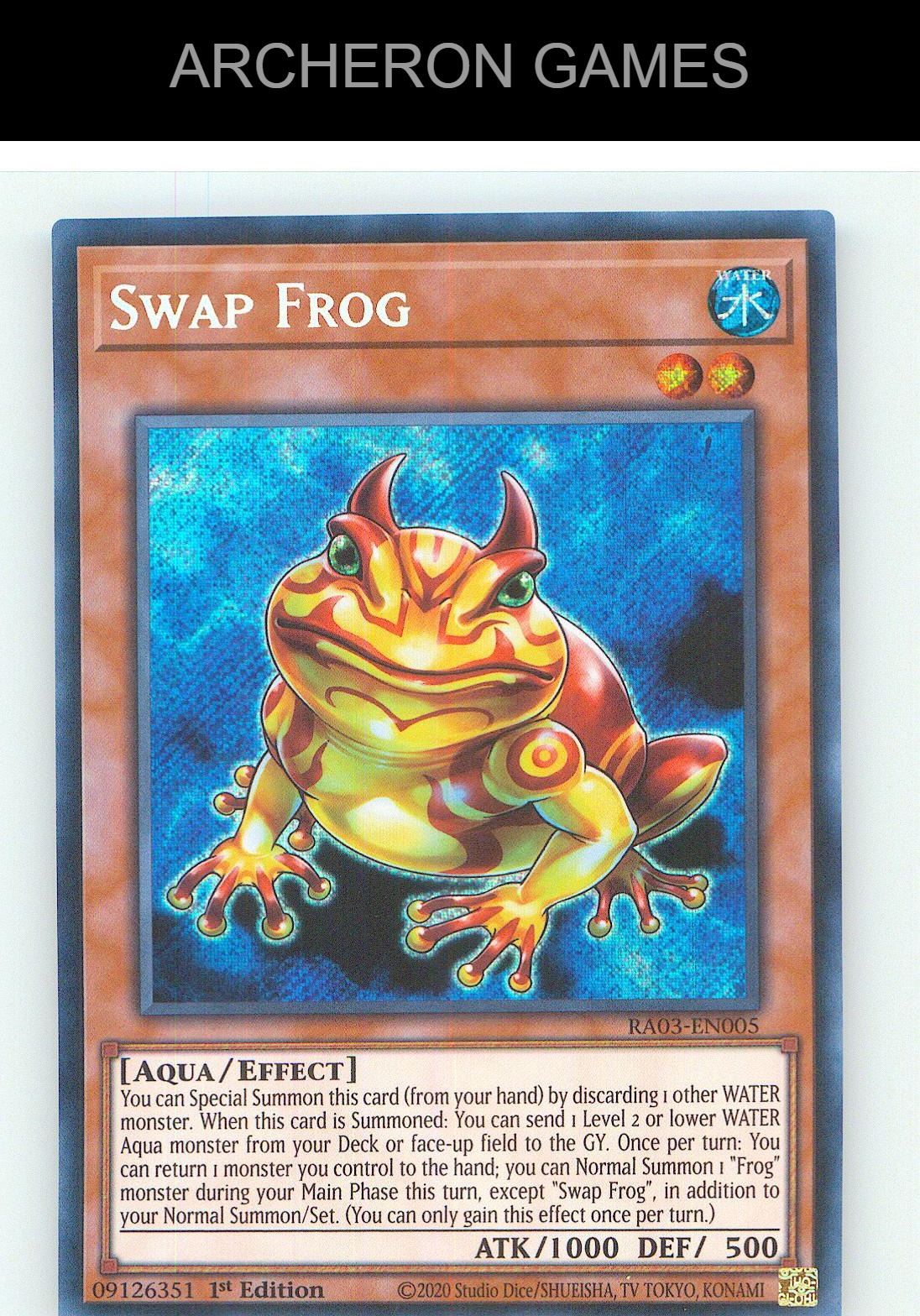 Swap Frog (Secret Rare) SEC YUGIOH Card 1st Edition