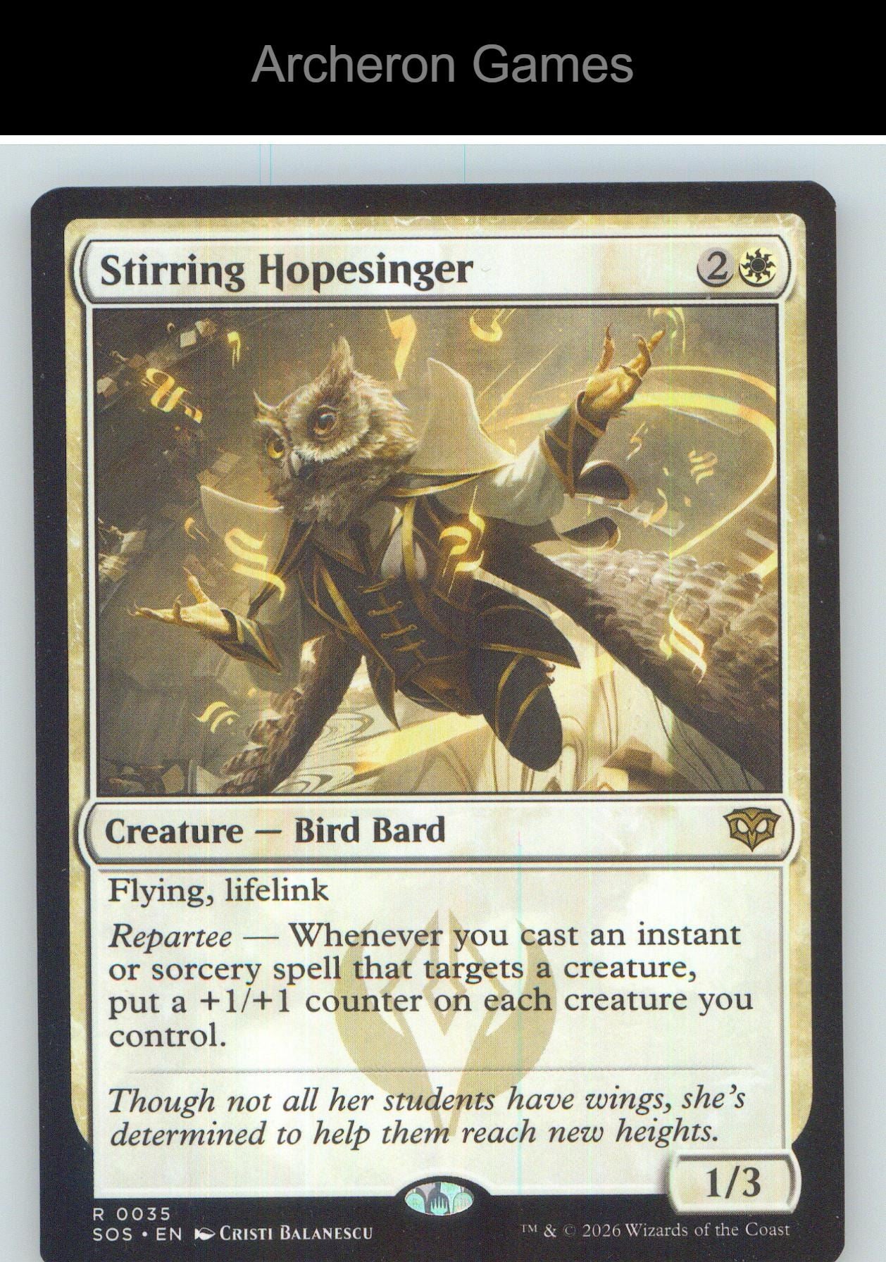 Stirring Hopesinger SOS 35 R MTG Card NM/EX+