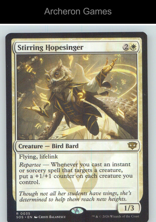 Stirring Hopesinger SOS 35 R MTG Card NM/EX+