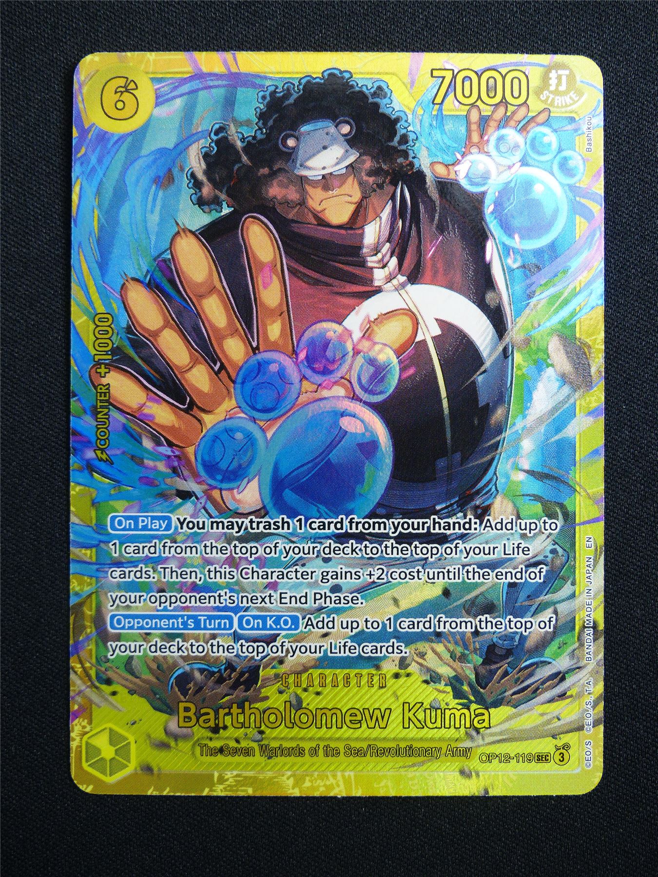 Bartholomew Kuma OP12-119 SEC Foil - One Piece Card #15E