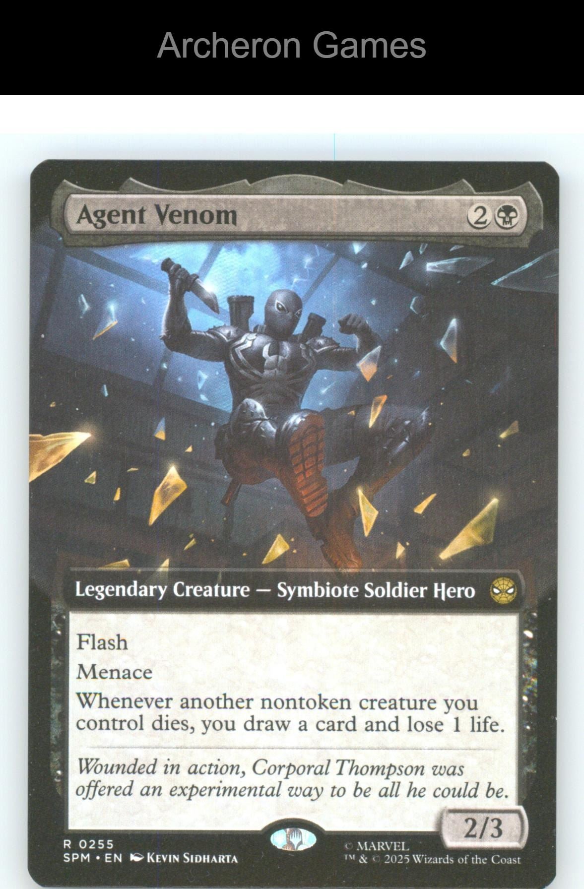 Agent Venom (Extended Art) SPM 255 R MTG Card NM/EX+