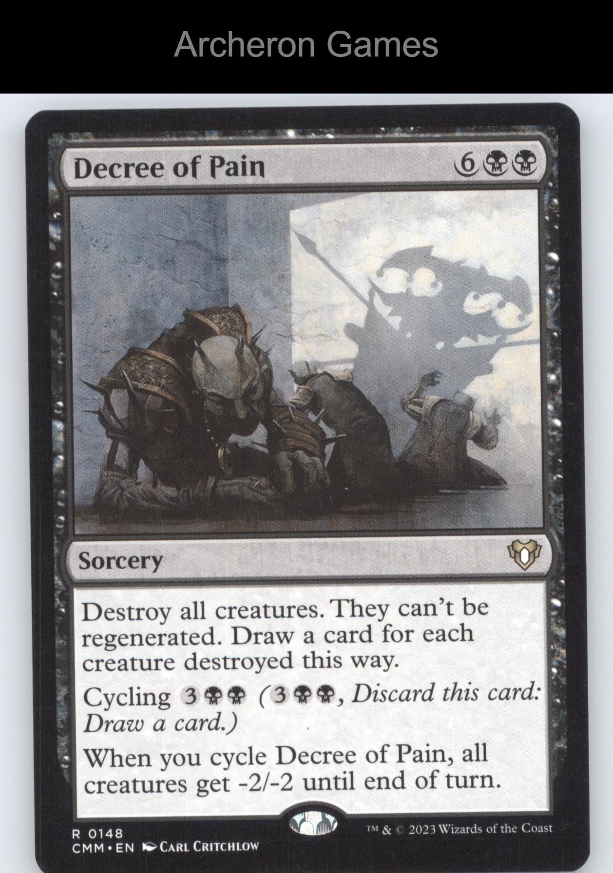 Decree of Pain 148 R MTG Card Commander Masters