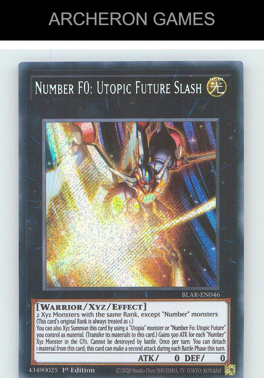 Number F0: Utopic Future Slash SEC YUGIOH Card 1st Edition