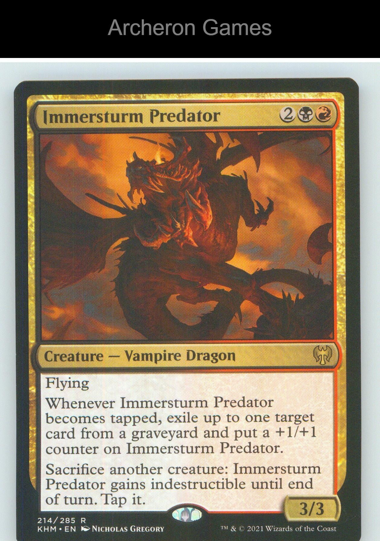 Immersturm Predator KHM 214 R MTG Card NM/EX+