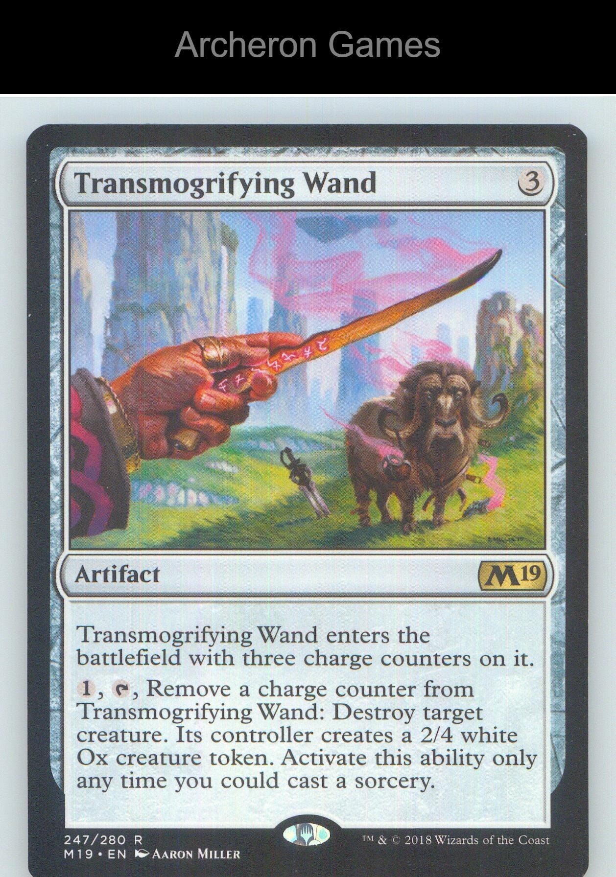 Transmogrifying Wand M19 247 R MTG Card NM/EX+