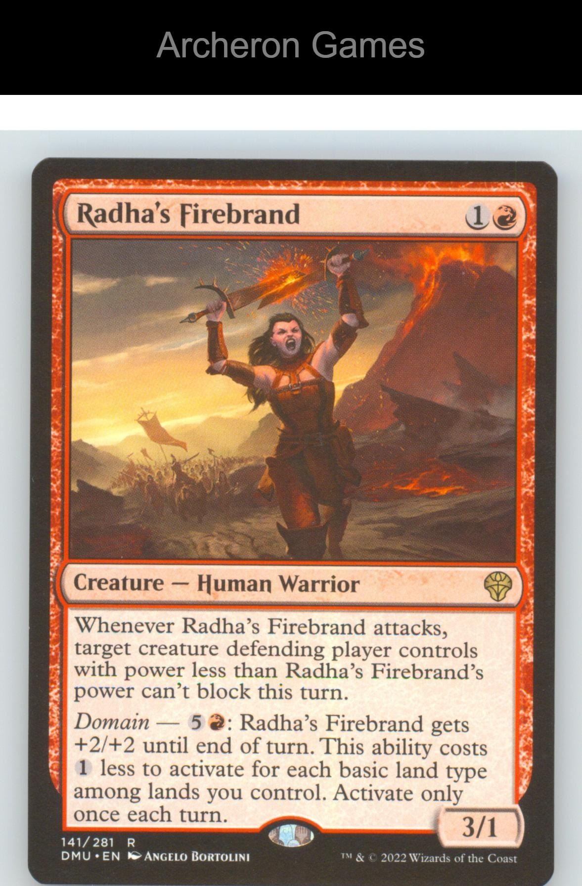 Radha's Firebrand DMU 141 R MTG Card NM/EX+