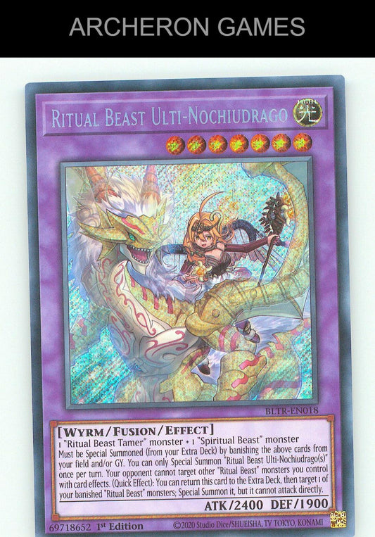 Ritual Beast Ulti-Nochiudrago SEC YUGIOH Card
