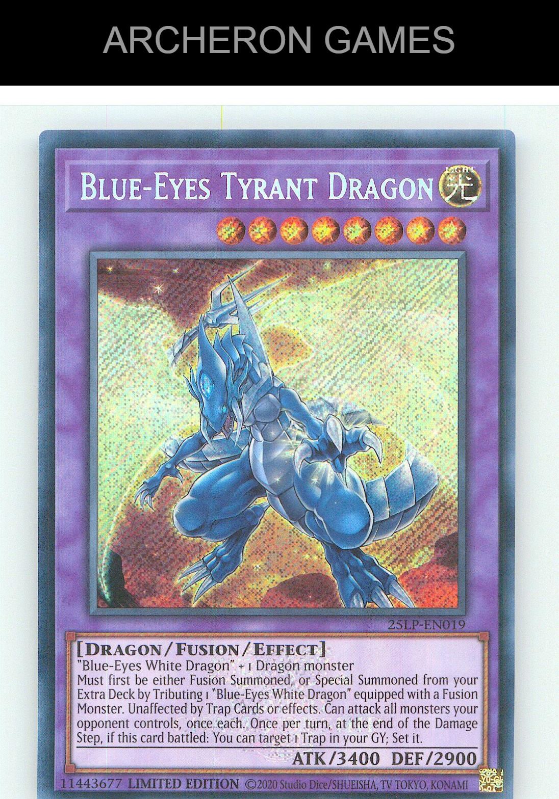 Blue-Eyes Tyrant Dragon (Secret Rare) SEC YUGIOH Card Limited
