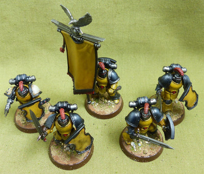 MKIII Legion Command Squad painted - Imperial Fists - Warhammer Horus Heresy #1QV