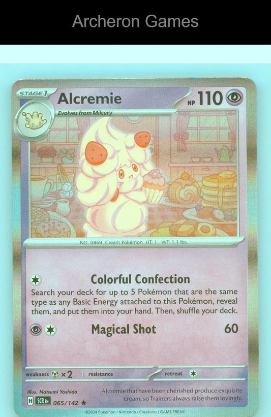 Pokemon Card Alcremie SCR 65/142 R Stellar Crown Reverse Holo