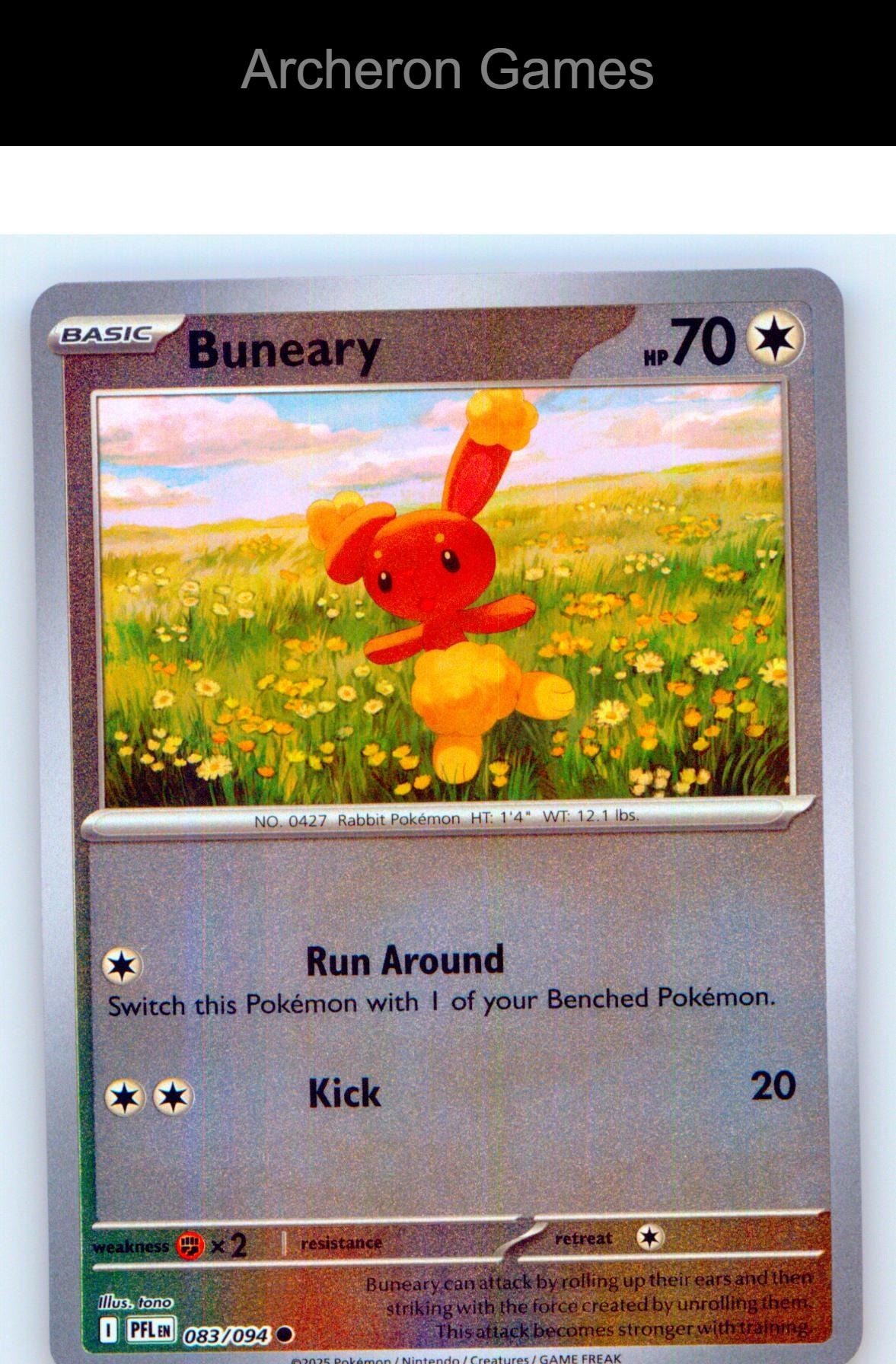 Pokemon Card Buneary PFL 083/094 C Phantasmal Flames Reverse Holo