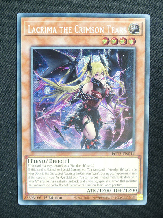 Lacrima the Crimson Tears ROTA Secret Rare - 1st ed Yugioh Card #18V