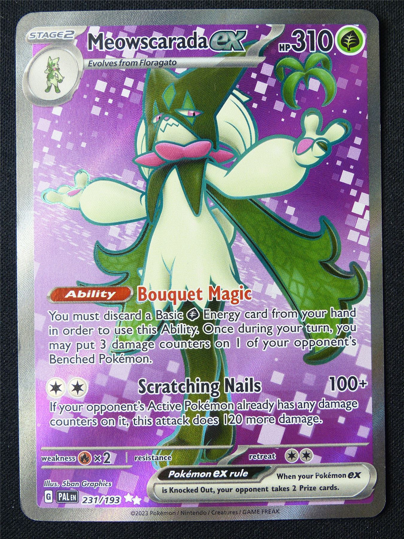 Meowscarada EX 231/193 Textured Holo - Pokemon Card #1CI