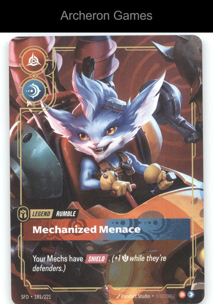 Rumble - Mechanized Menace SFD 181/221 R  Card Spiritforged