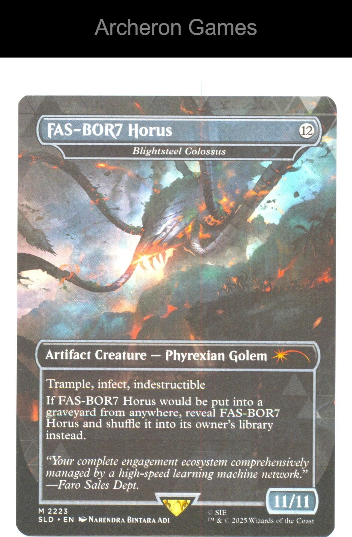 FAS-BOR7 Horus - Blightsteel Colossus SLD 2223 Mythic MTG Card NM/EX+