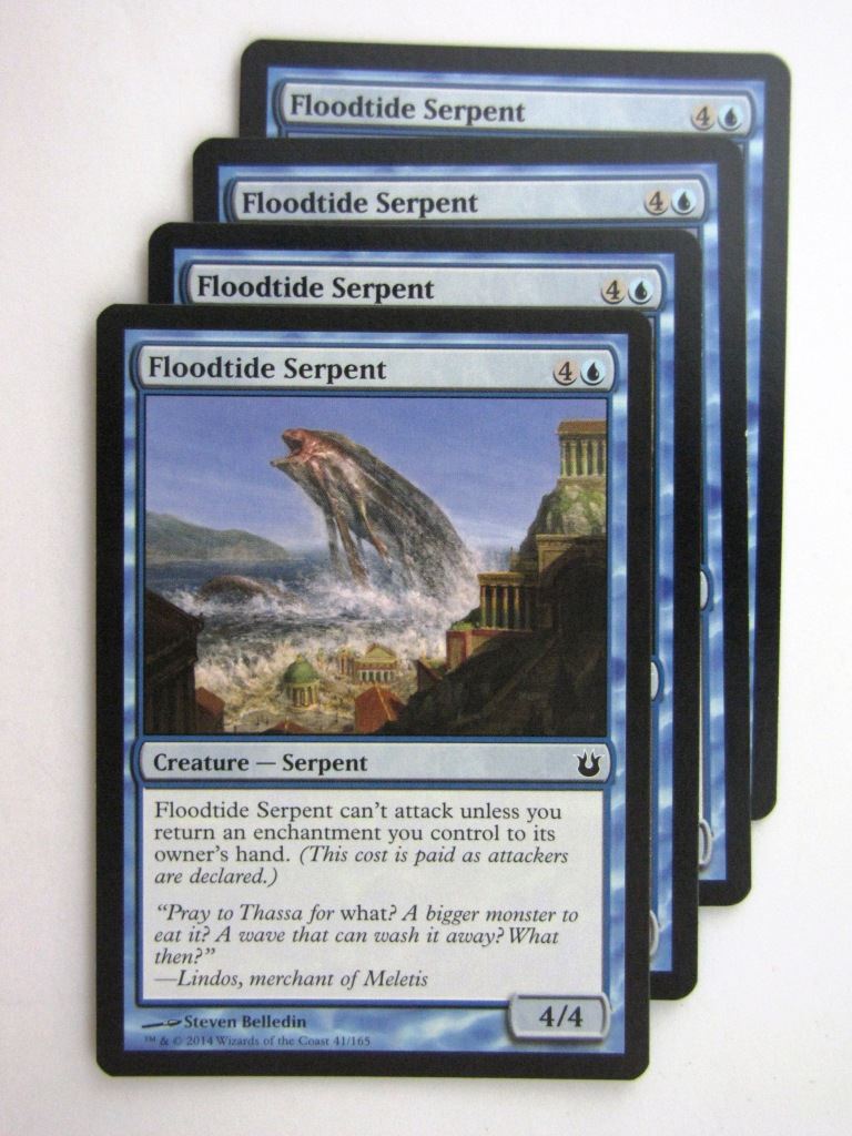 MTG Magic Cards: FLOODTIDE SERPENT x4 Born of the Gods playset # 24B91