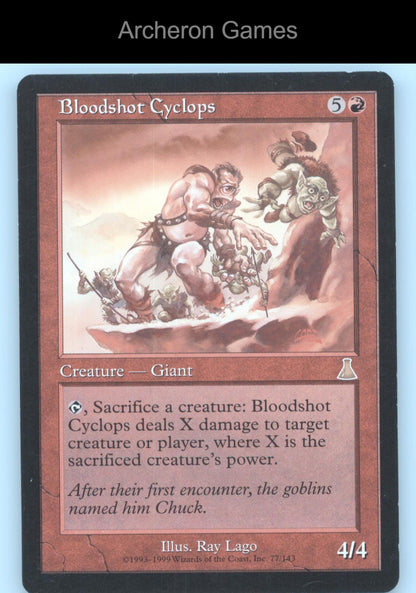Bloodshot Cyclops 77 R MTG Card Urza's Destiny