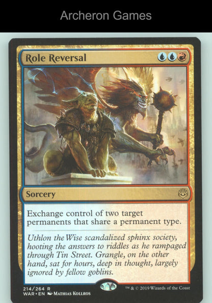 Role Reversal 214 R MTG Card War of the Spark