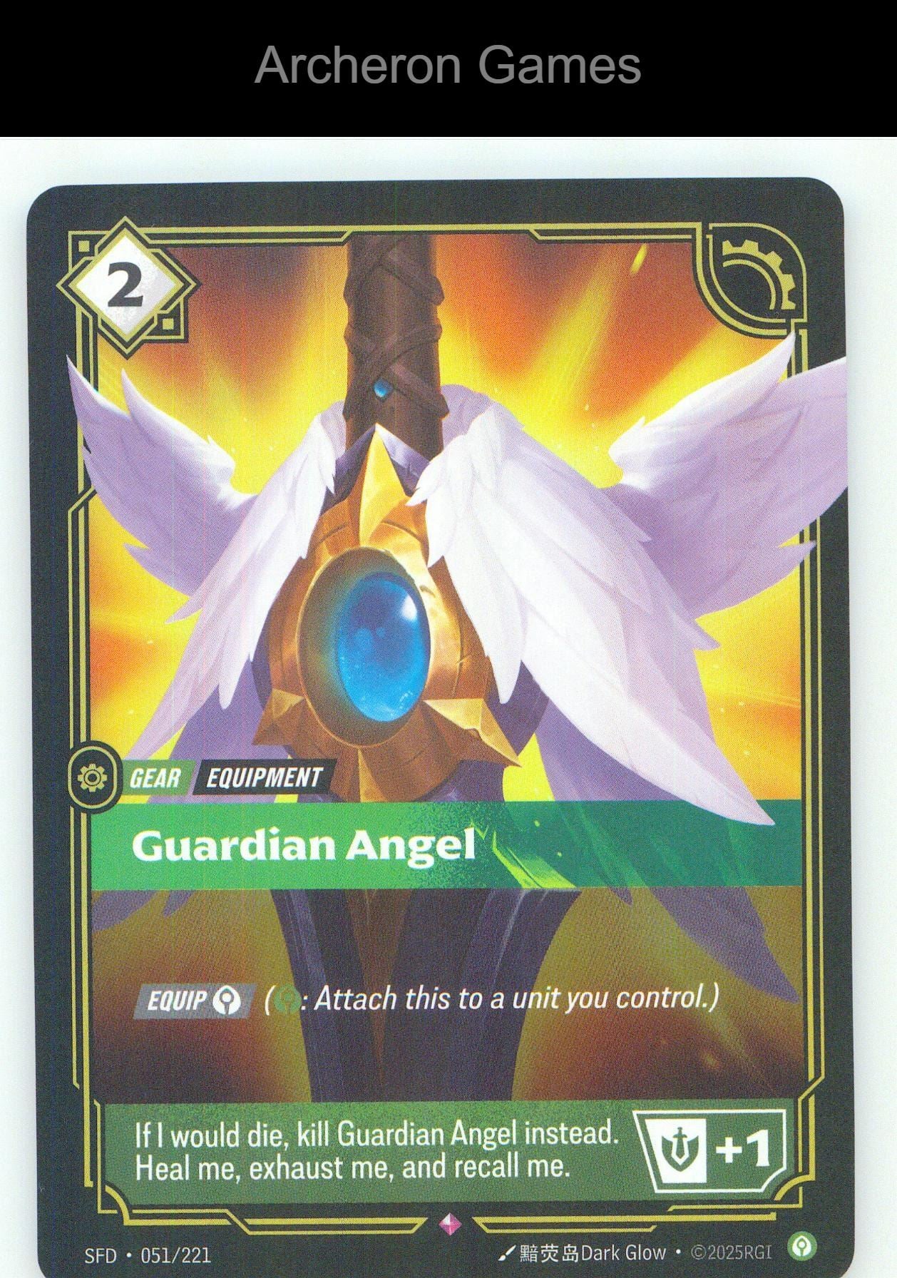 Guardian Angel SFD 051/221 R Spiritforged Riftbound Card Foil