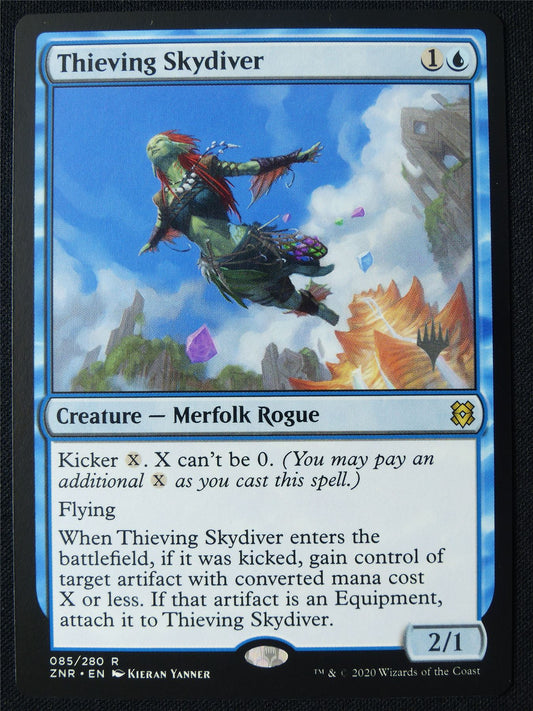 Thieving Skydiver Promo stamped - ZNR - Mtg Card #1N1