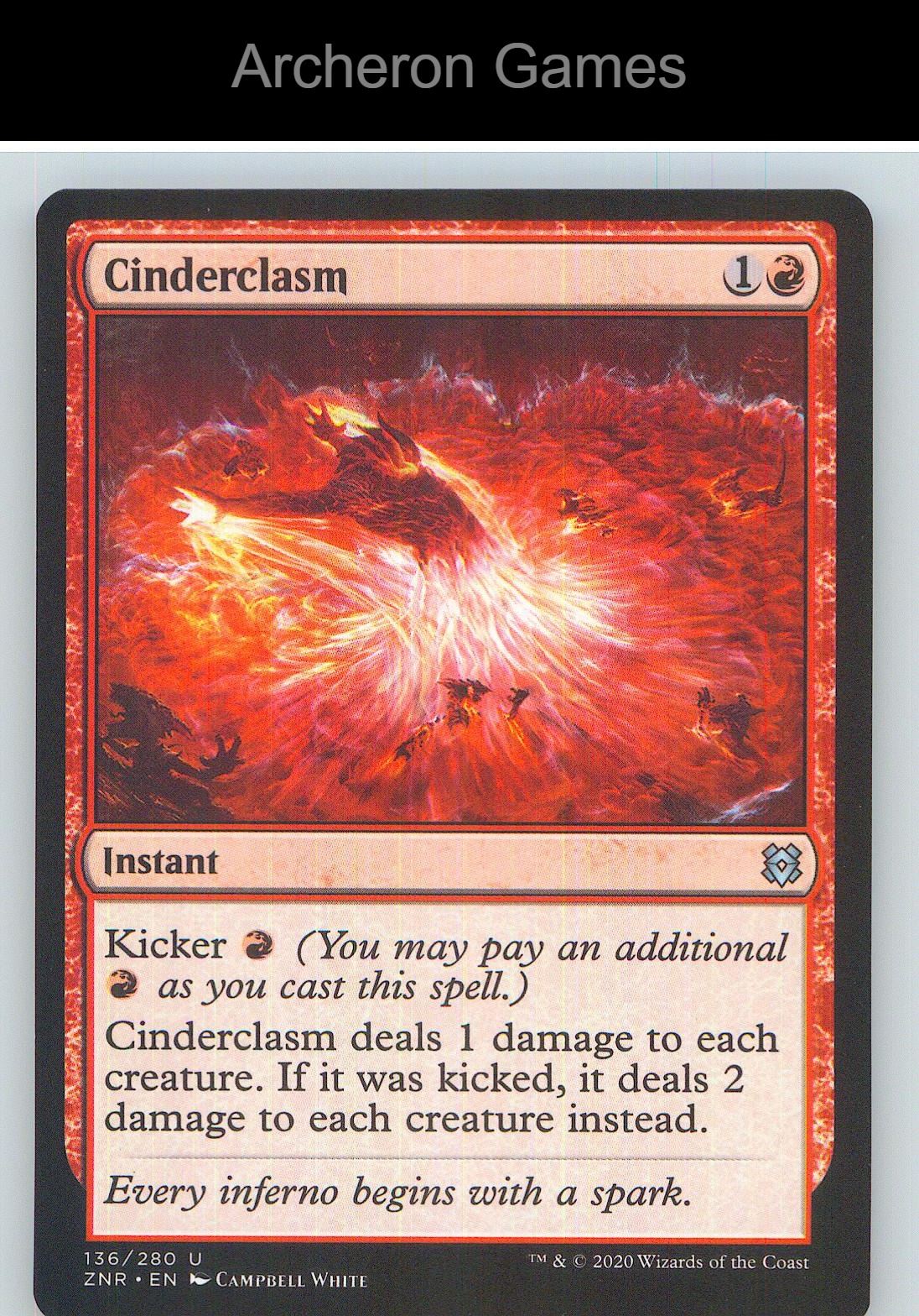 Cinderclasm ZNR 136 UC MTG Card NM/EX+