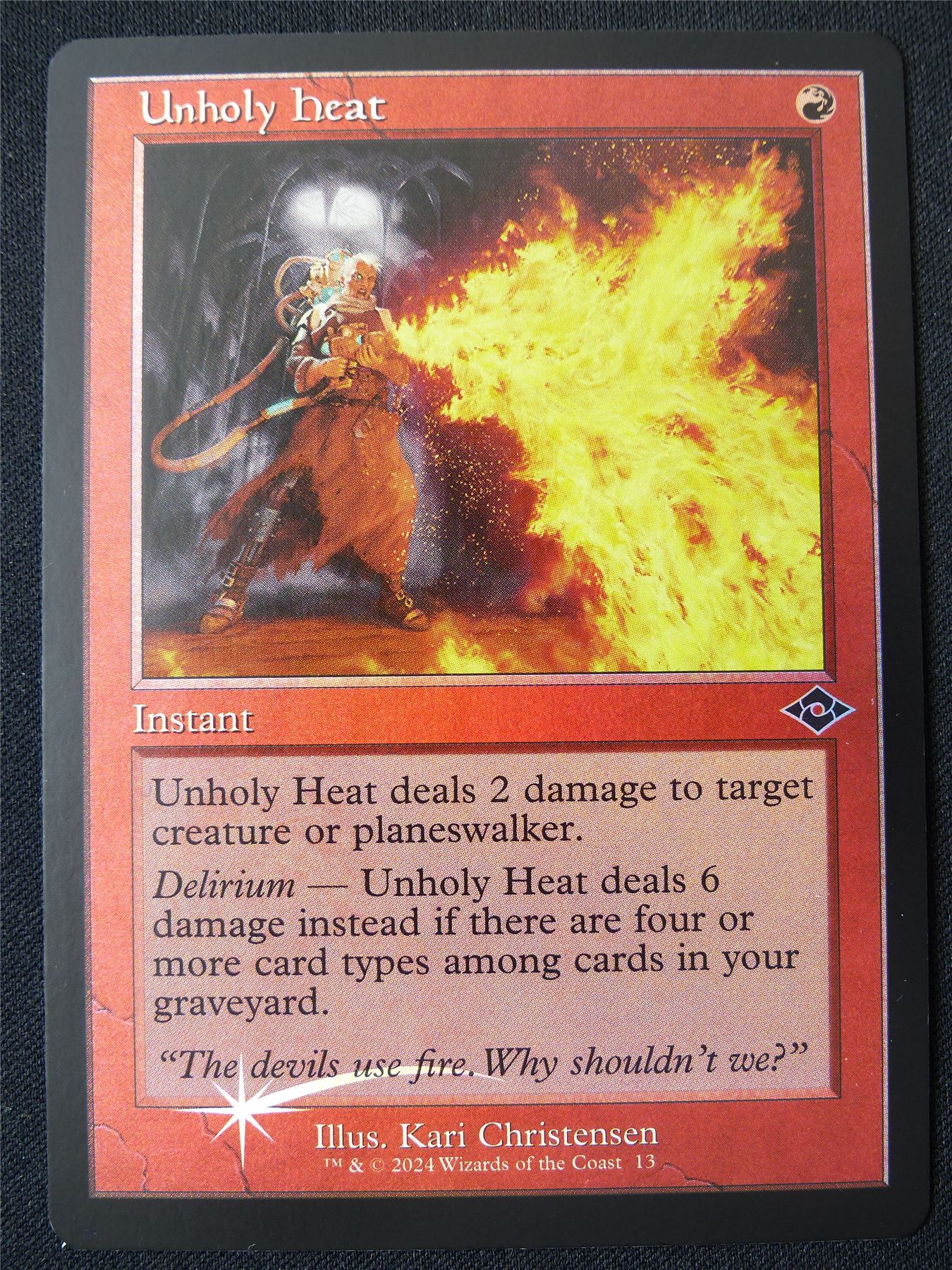 Unholy Heat Retro Foil - MH2 - Mtg Card #2B9