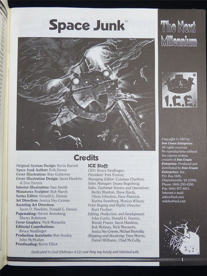 Silent Death: Space Junk Miniatures Sourcebook - I.C.E. Booklet #2R2