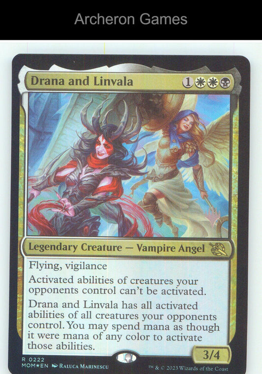 Drana and Linvala MOM 222 R MTG Card NM/EX+ Foil