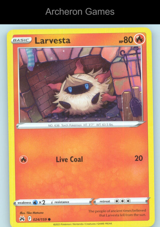 Pokemon Card Larvesta CRZ 024/159 C Crown Zenith