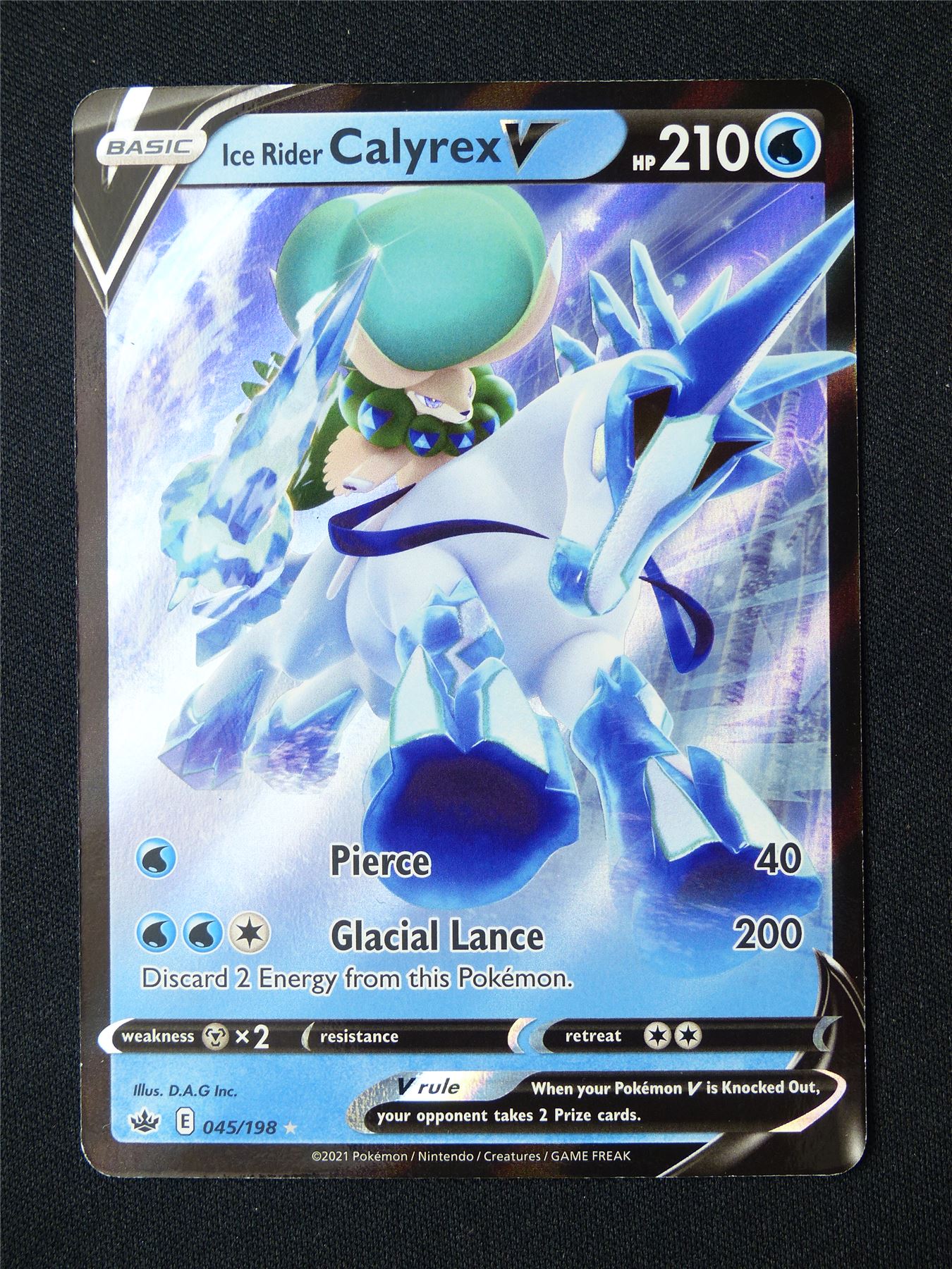 Ice Rider Calyrex V 045/198 Holo - Pokemon Card #8SQ