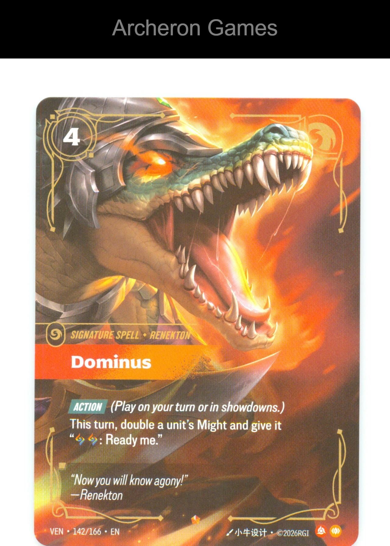 Dominus VEN 142/166 Epic Vendetta Riftbound Card Foil