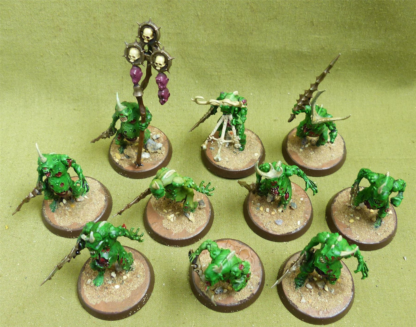 Plaguebearers painted - Chaos Daemons - Warhammer 40K #KB