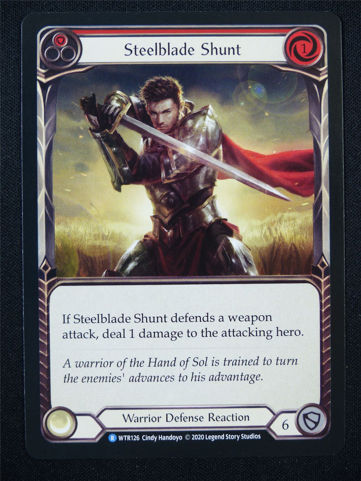 Steelblade Shunt Red WTR126 R - Flesh and Blood Card #38Y