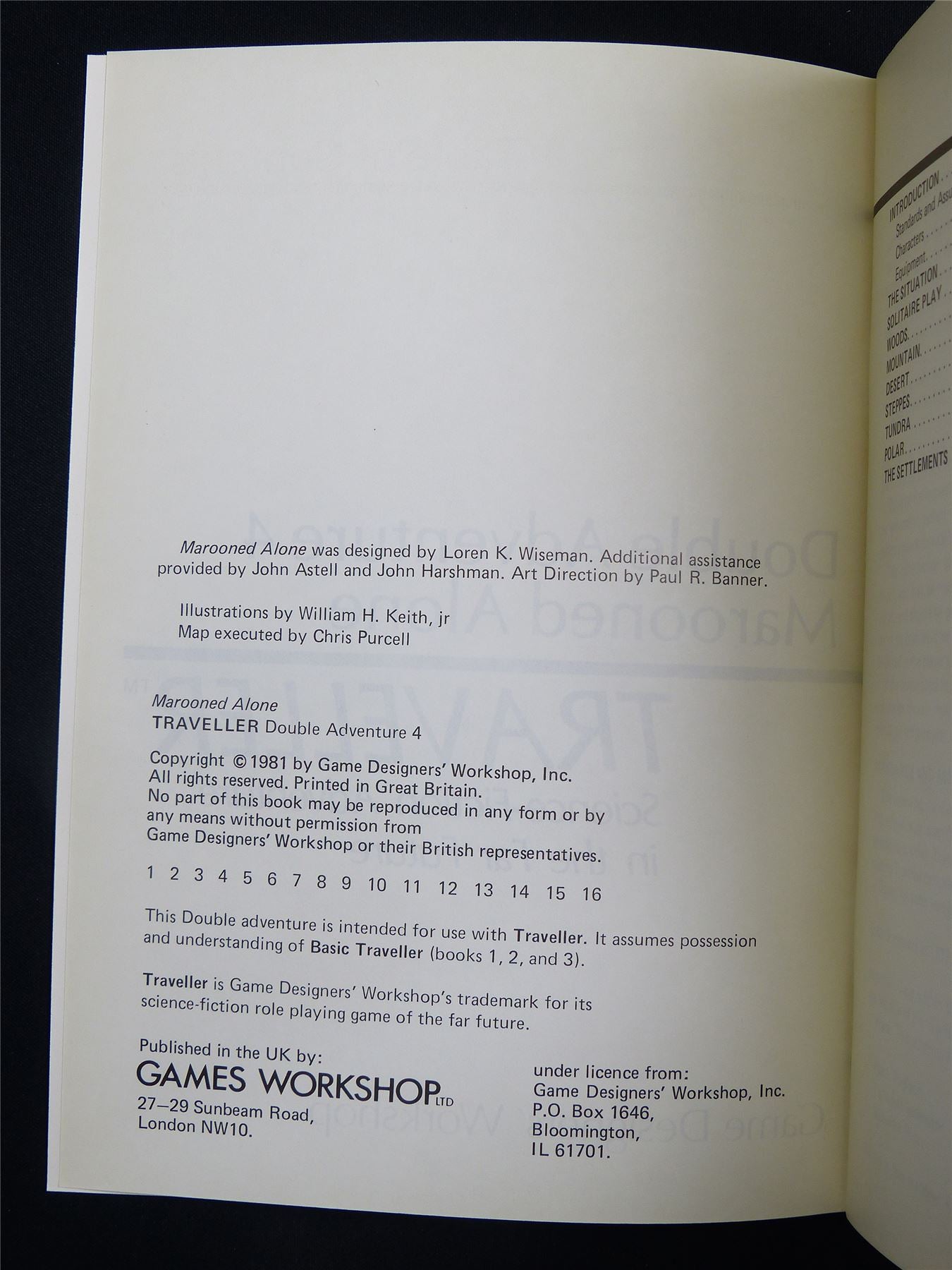 Traveller: Double Adventure 4 Marooned Alone - Roleplaying Booklet #2TW