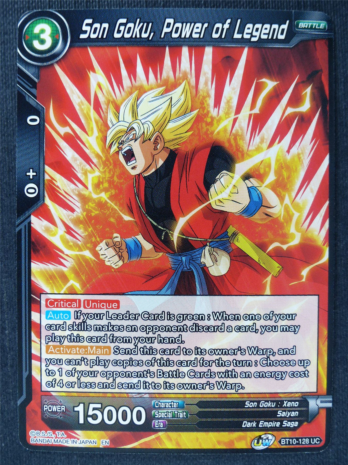 Son Goku Power of Legend - Dragon Ball Super Cards #62