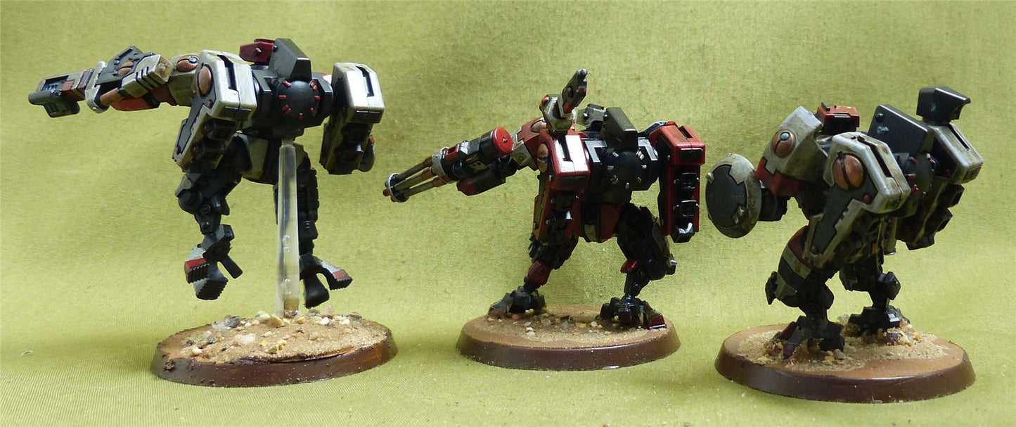 XV8 Crisis Battlesuit Team painted - Tau Empire - Warhammer 40K #YC