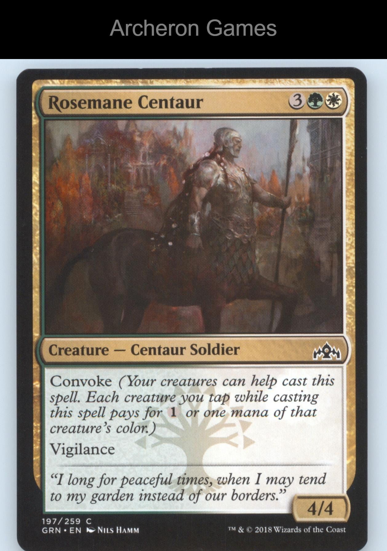 Rosemane Centaur 197 C MTG Card Guilds of Ravnica