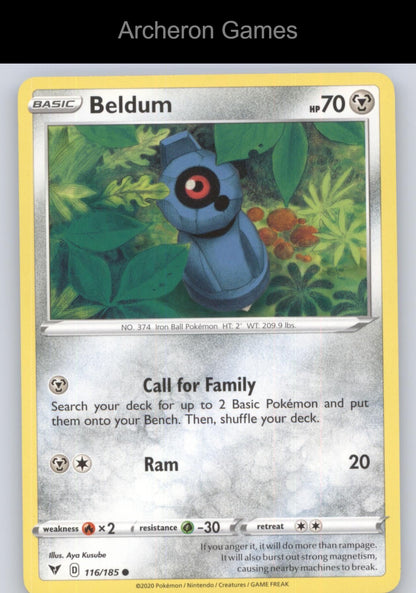 Pokemon Card Beldum VIV 116/185 C Vivid Voltage