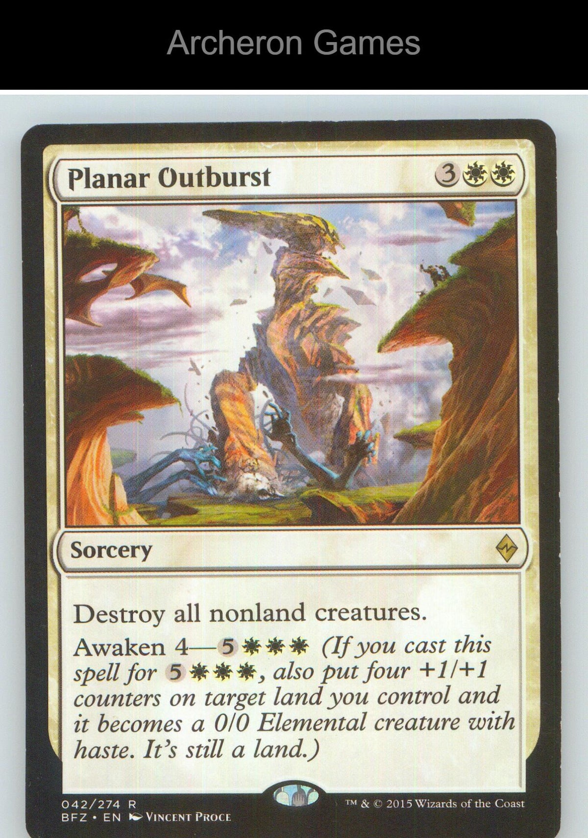 Planar Outburst BFZ 42 R MTG Card NM/EX+