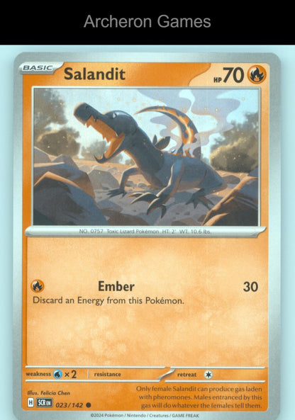 Pokemon Card Salandit SCR 023/142 C Stellar Crown
